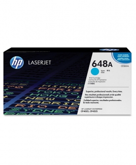 HP 648A LaserJet Toner Cartridge, cyan (CE261A)
